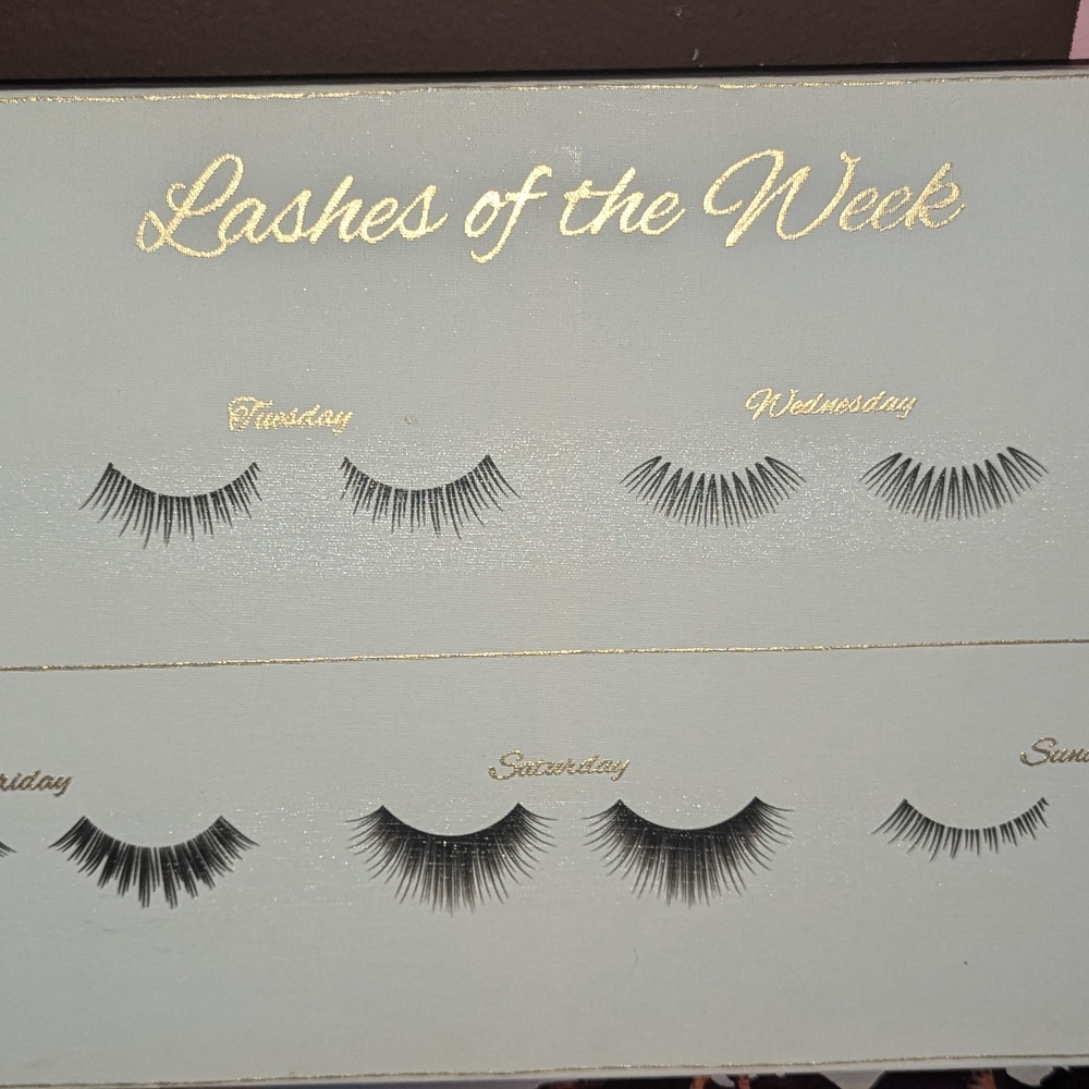 Lashes of the Week Set - Black paint on canvas Types of Lashes great for Salon
